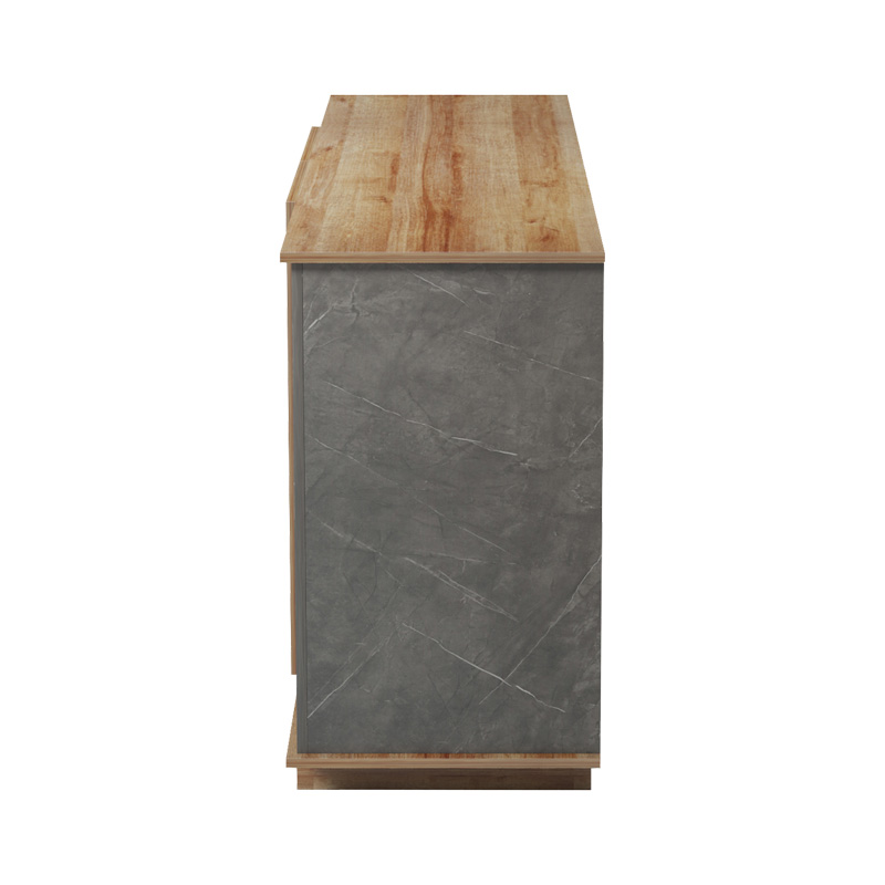 Μπουφές Zafore σε oak-γκρι μαρμάρου 180x45x80εκ - Image 5