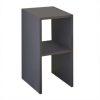 Κομοδίνο Deseo pakoworld σε ανθρακί απόχρωση  30x30x60εκ 321-000118