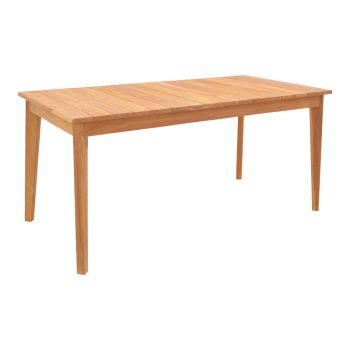 Τραπέζι Ory pakoworld teak ξύλο σε φυσική απόχρωση 160x80x75εκ 340-000004