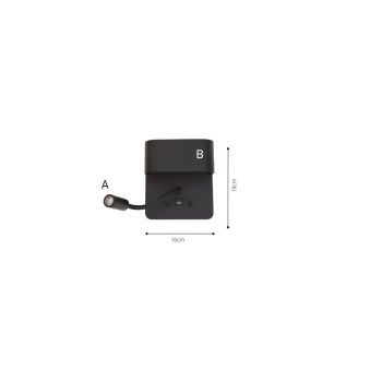 Alternative view of Inlight Επιτοίχιο φωτιστικό LED 9W 3000K από λευκό μέταλλο D:16cm (43036-White)