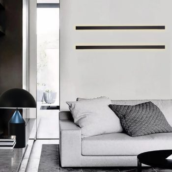 Alternative view of Inlight Επιτοίχιο φωτιστικό LED 14W 3000Κ από μαύρο μέταλλο (43042-BL)