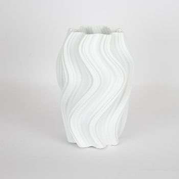 ΒΑΖΟ ΠΟΡΣΕΛΑΝΙΝΟ 3D ΛΕΥΚΟ 18x18x25cm