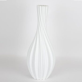 ΒΑΖΟ ΠΟΡΣΕΛΑΝΙΝΟ 3D ΛΕΥΚΟ 19x19x50cm