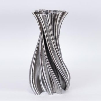 ΒΑΖΟ ΠΟΡΣΕΛΑΝΙΝΟ 3D ΑΣΗΜΙ 17.5x17.5x35.5cm