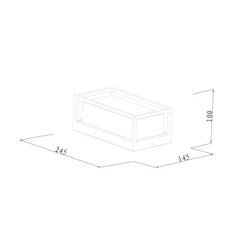 Alternative view of it-Lighting Zar Outdoor Wall Lamp Black 1xE27 D:100x145x245mm (80205614)