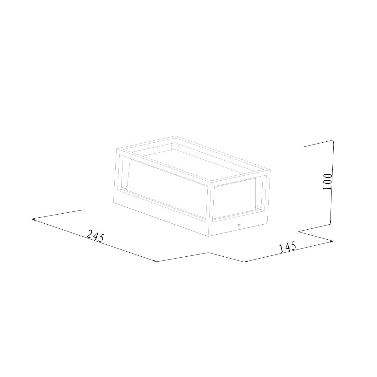 it-Lighting Zar Outdoor Wall Lamp Black 1xE27 D:100x145x245mm (80205614) - Image 4