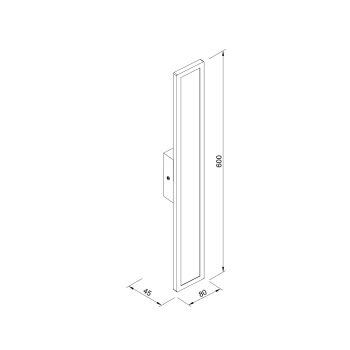 Alternative view of it-Lighting Folsom LED 10W 3000K Outdoor Wall Lamp Black D:45x80x600 mm (80205811)