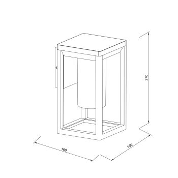 Alternative view of it-Lighting Annie Outdoor Wall Lamp Black 1xE27 D:150x160x270mm (80206114)