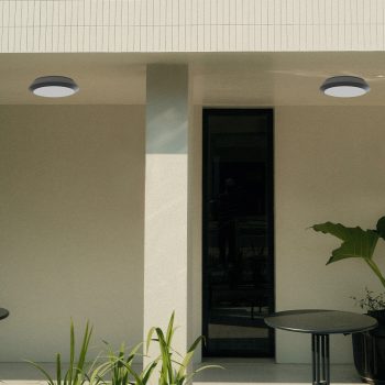 Alternative view of it-Lighting Champlain 1xE27 Outdoor Ceiling Light Anthracite D:90x285x285mm (80300844)
