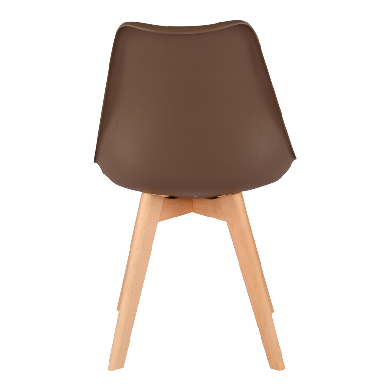 Καρέκλα Gaston PP-PU καφέ απόχρωση- φυσικό πόδι 43x51x75εκ - Image 5