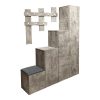 Έπιπλο εισόδου Nenich pakoworld σε γκρι oak απόχρωση 150x37x180εκ 049-000106