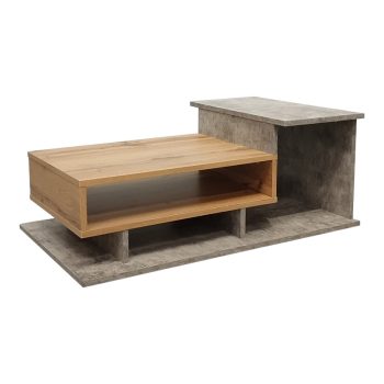 Τραπέζι σαλονιού Nuvele pakoworld σε γκρι antique-sonoma απόχρωση 90x50x35εκ 049-000108