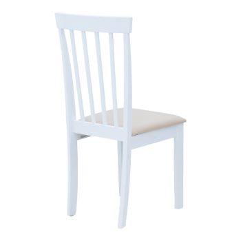 Alternative view of Καρέκλα Houston  rubberwood σε λευκή απόχρωση 40x49x94εκ