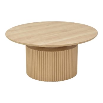 Alternative view of Τραπέζι σαλονιού Opols  mdf σε φυσική απόχρωση Φ90x42εκ