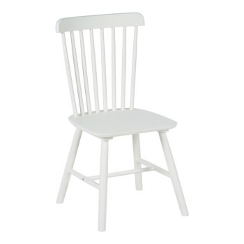 Καρέκλα Melia pakoworld rubberwood σε λευκή απόχρωση 45x51x87εκ 128-000040
