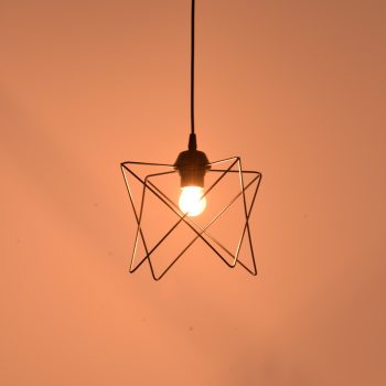 Alternative view of Φωτιστικό οροφής Langit  Ε27 μέταλλο μάυρο 18x18x65εκ