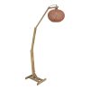 Φωτιστικό δαπέδου Gaia pakoworld Ε27 ξύλο καφέ 20x50x160εκ 193-000118