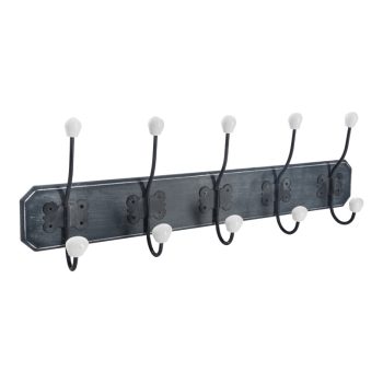 Κρεμάστρα Holden pakoworld mdf σε αντικέ μαύρη απόχρωση 19.5x9x60.5εκ 199-000667