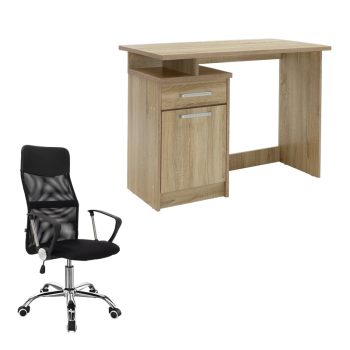 Φοιτητικό πακέτο επίπλων γραφείου Study 3 pakoworld σετ 2 τμχ 200-000488