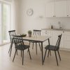 Τραπεζαρία Aurora I-Gustas pakoworld σετ 5τεμ sintered stone-μαύρο 120x60x75εκ 200-001260