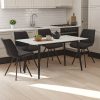 Τραπεζαρία Sabia-Gustas pakoworld σετ 5τεμ sintered stone-μαύρο-ανθρακί 120x60x75εκ 200-001263