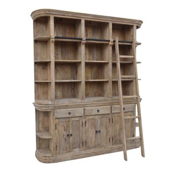 Βιβλιοθήκη Shelvy Inart sonoma μασίφ mango ξύλο 200x40x230εκ 293-000003