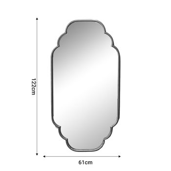 Alternative view of Καθρέπτης Farous Inart χρυσό μέταλλο 61x3x122εκ