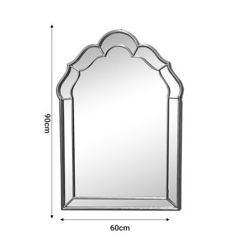 Alternative view of Καθρέπτης Xoton Inart χρυσό μέταλλο 60x3x90εκ