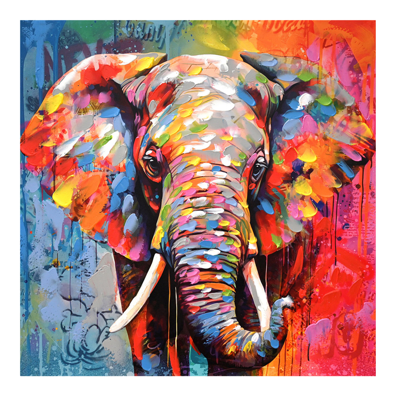 Πίνακας σε καμβά Elephant Inart 80x3x80εκ 296-000002