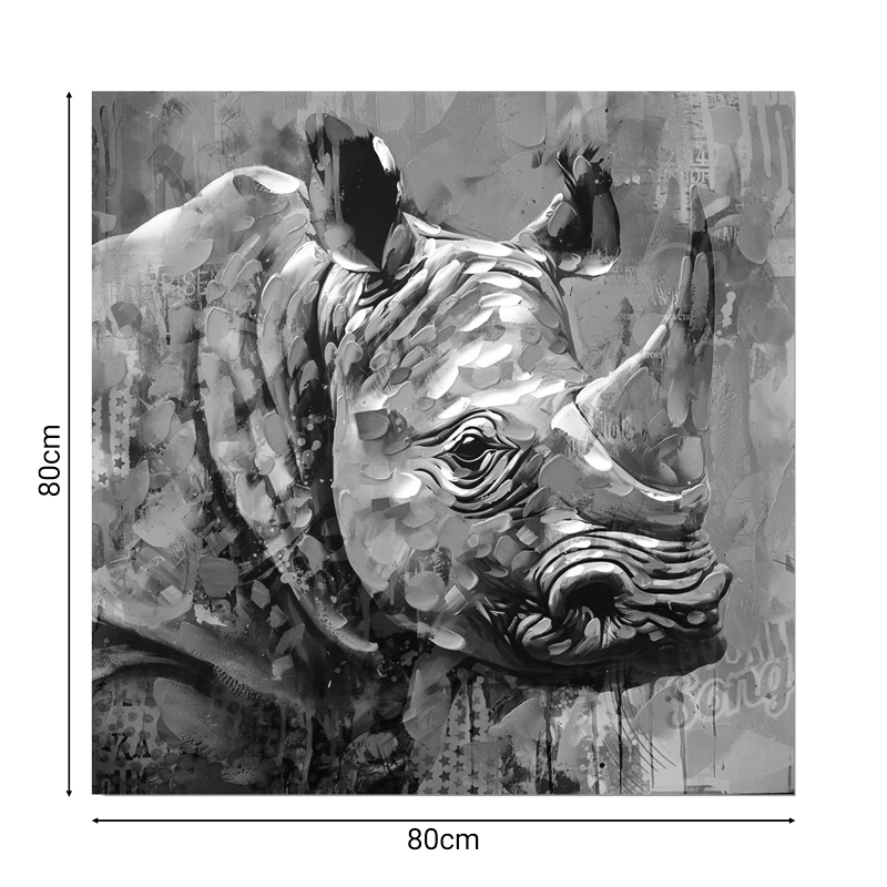 Πίνακας σε καμβά Rhinocery Inart 80x3x80εκ - Image 2