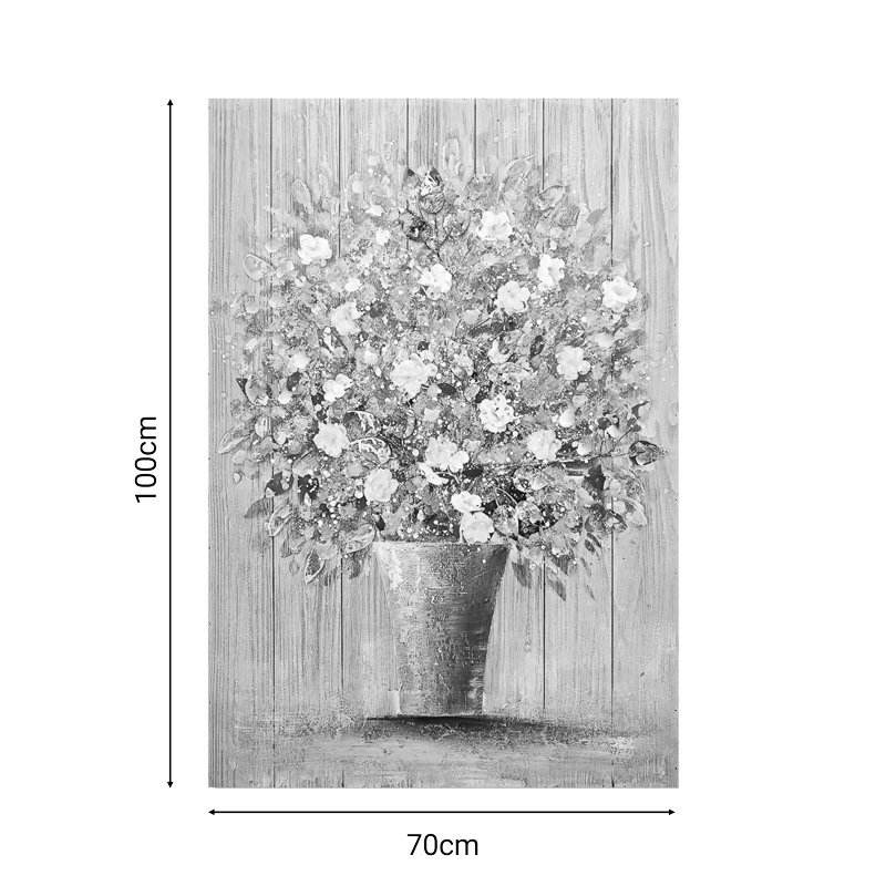 Πίνακας σε καμβά Flowerpot 3D Inart 70x3x100εκ - Image 2