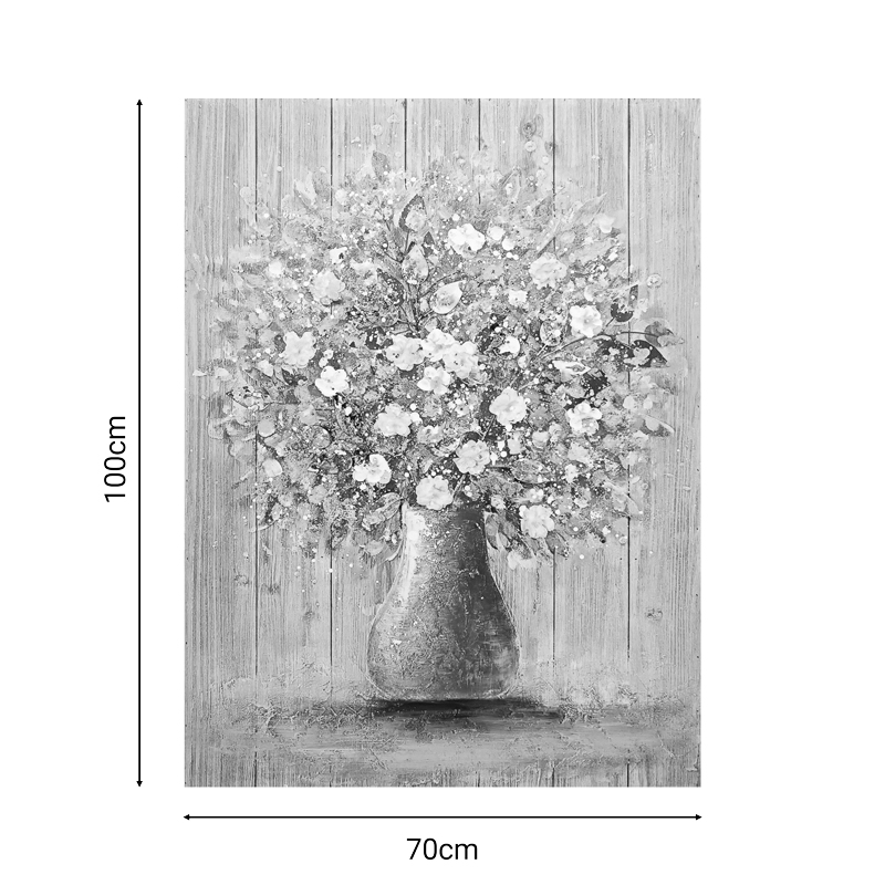 Πίνακας σε καμβά Flowerpot I 3D Inart 70x3x100εκ - Image 2