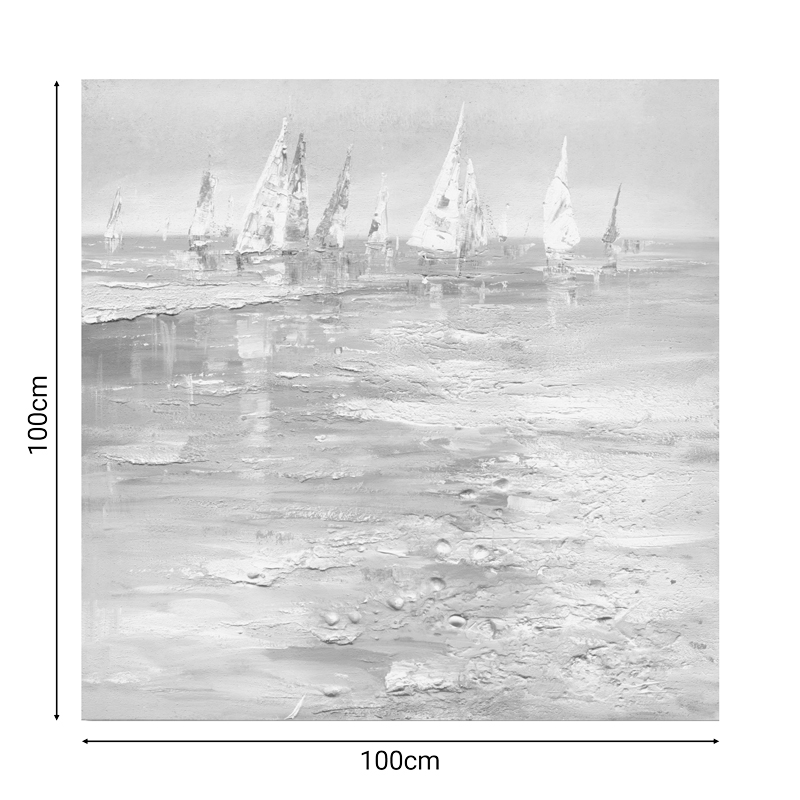 Πίνακας σε καμβά Watery I Inart 100x3x100εκ - Image 2