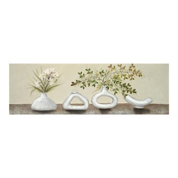 Πίνακας σε καμβά 3D Vase II Inart 150x3x50εκ 296-000022