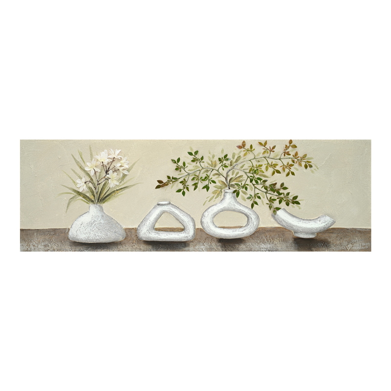 Πίνακας σε καμβά 3D Vase II Inart 150x3x50εκ 296-000022
