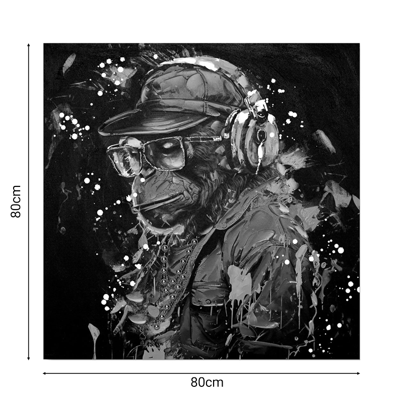 Πίνακας σε καμβά Monkey 3D Inart 80x3x80εκ - Image 2