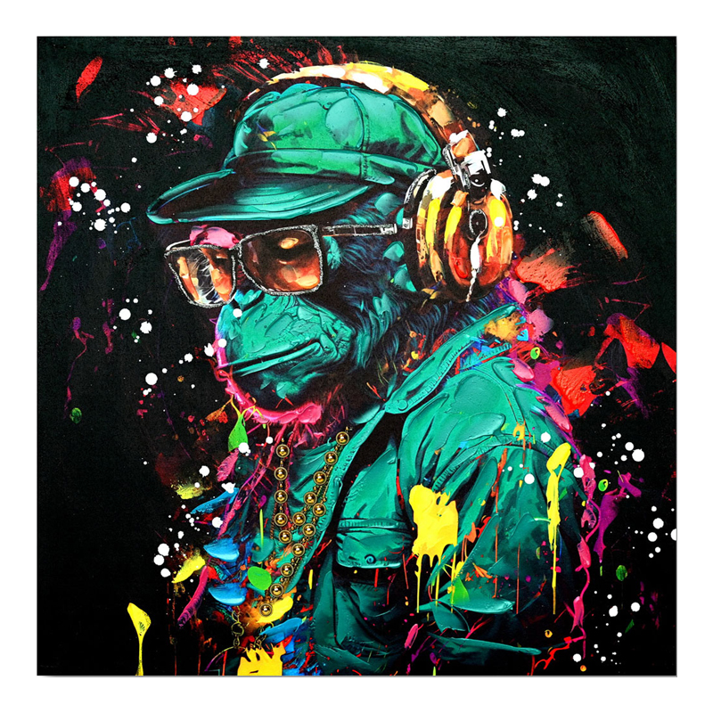 Πίνακας σε καμβά Monkey Inart 80x3x80εκ 296-000027