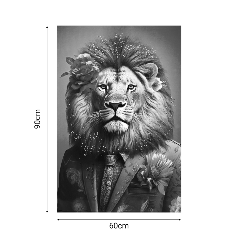 Πίνακας σε καμβά King 3D Inart 60x2.5x90εκ - Image 2