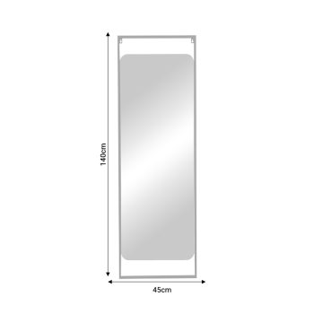 Alternative view of Καθρέπτης Piza  μαύρο μέταλλο 45x2x140εκ