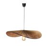Φωτιστικό οροφής Haris Inart Ε27 rope σε καφέ απόχρωση Φ60x12.5εκ 299-000001
