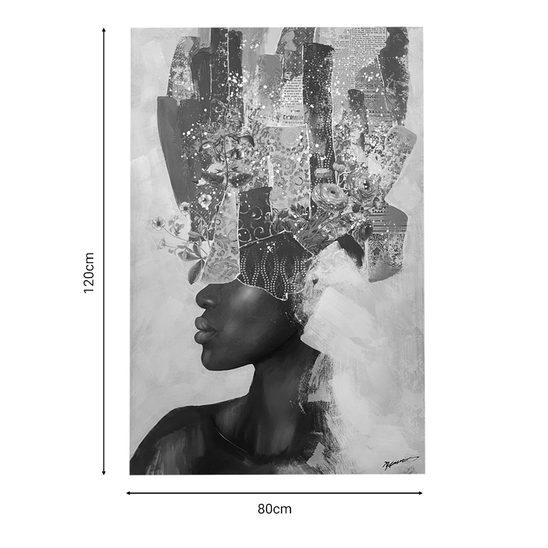 Πίνακας σε καμβά Drenia I Inart 80x3x120εκ - Image 2