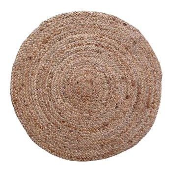 Χαλί Solon Inart μπεζ γιούτα 120x120x1εκ 302-000016