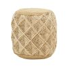 Σκαμπό Yton Inart μπεζ 100% γιούτα 40x40x40εκ 302-000024