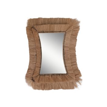 Καθρέπτης Amlont Inart φυσικό ψάθα 70x2x20εκ 309-000005