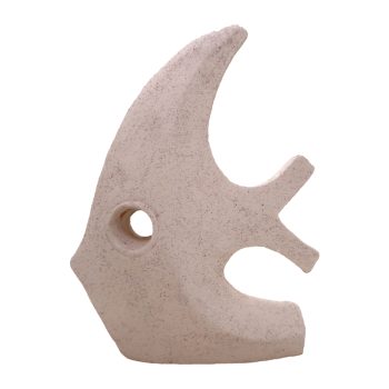 Επιτραπέζιο διακοσμητικό ψάρι Lakol Inart λευκό terracotta 25x7x33εκ 312-000010
