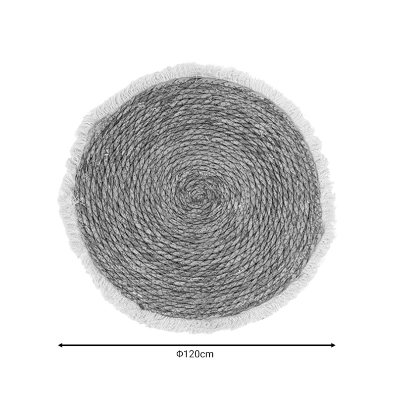 Χαλί Derzie Inart φυσικό σχοινί Φ120x2εκ - Image 3