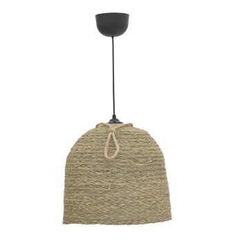 Φωτιστικό οροφής Lamper Inart ψάθινο φυσικό Φ34x87εκ 313-000031