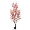 Διακοσμητικό φυτό Peach flower I σε γλάστρα Inart ροζ pp Υ170εκ 316-000029