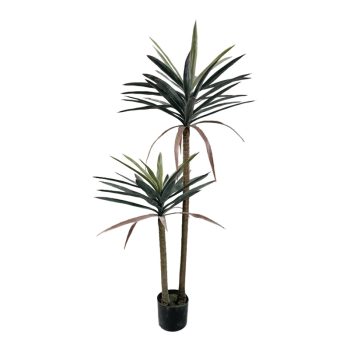 Διακοσμητικό φυτό Dracaena palm σε γλάστρα Inart πράσινο pp Υ125εκ 316-000039