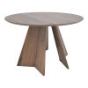 Τραπέζι Bibble pakoworld mdf σε καρυδί απόχρωση Φ120x76εκ 357-000022